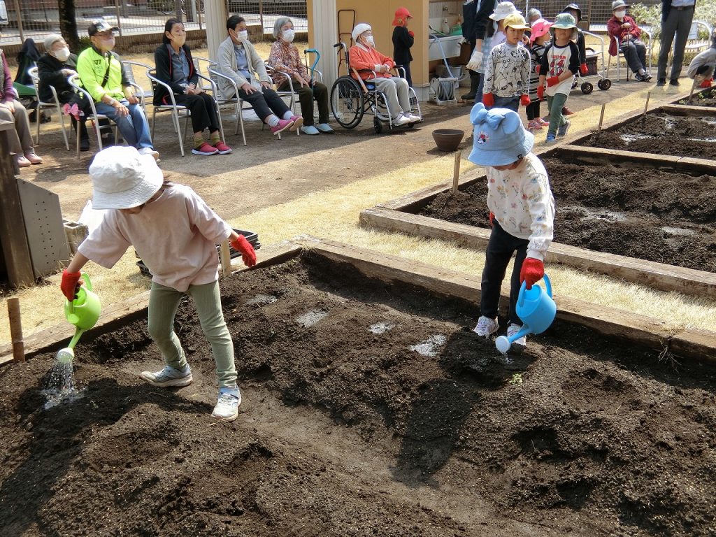 栃木県宇都宮市-養護老人ホーム-アオーラ而今-じゃがいも植え-03