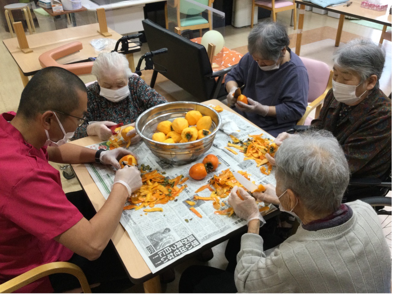 栃木県さくら市-地域密着型特別養護老人ホーム-おいしい干し柿できるかな-01