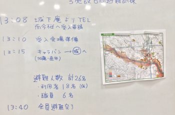 喜連川地区3施設合同避難訓練
