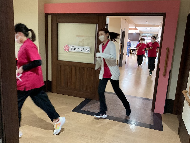 栃木県さくら市-地域密着型特別養護老人ホーム-夜間想定避難訓練-2